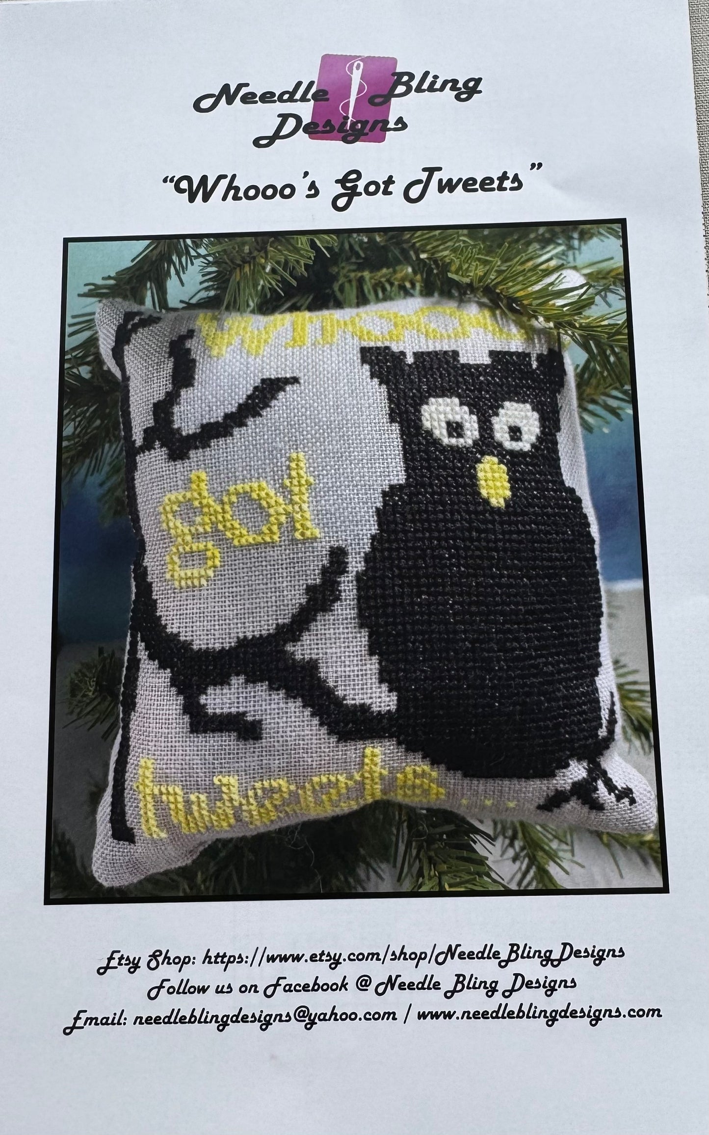 Whooo's Got Tweets; Needle Bling Designs