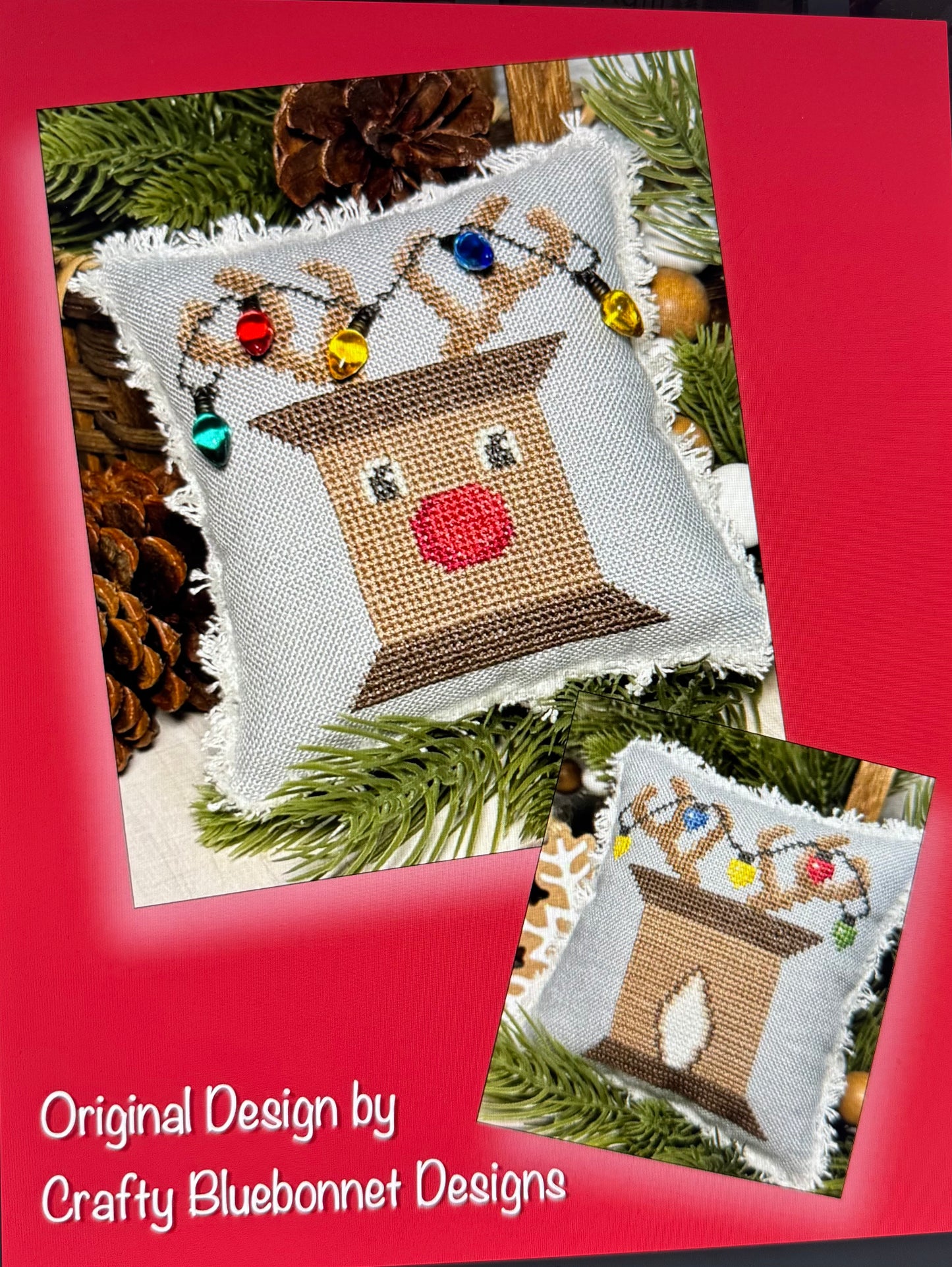 Rudolph Spool; Crafty Bluebonnet Designs