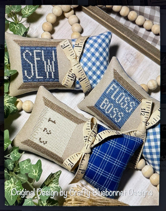 Sewing Spool Trio - Set One; Crafty Bluebonnet Designs