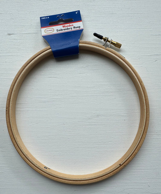 Colonial Wooden Embroidery Hoop, Size 6 inches