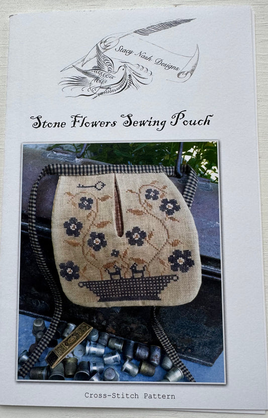 Stone Flowers Sewing Pouch; Stacy Nash Designs