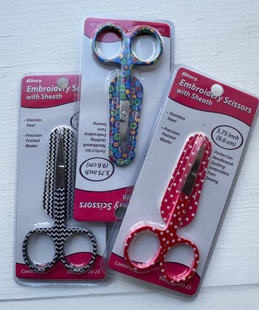 Embroidery Scissors with Sheath, 3.75 inches