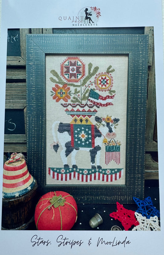 Stars, Stripes, and MooLinda; Quaint Rose Needlearts