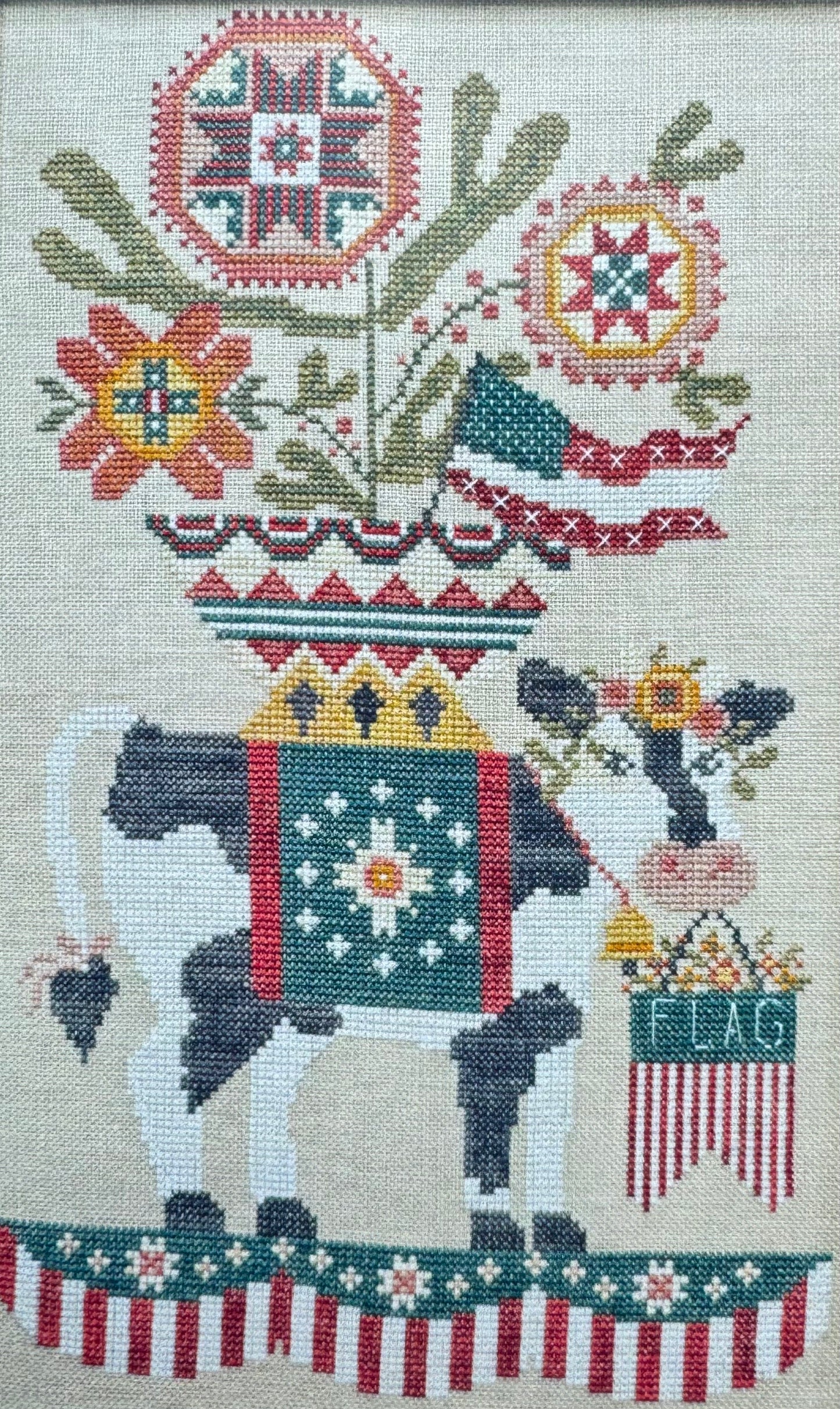 Stars, Stripes, and MooLinda; Quaint Rose Needlearts