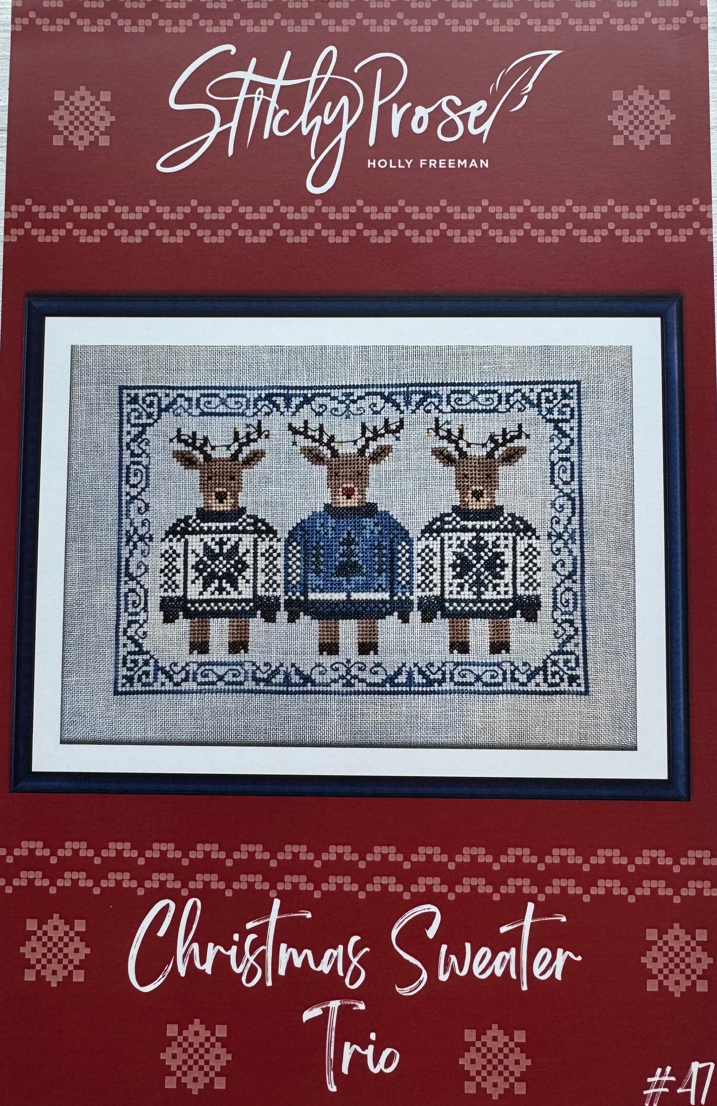 Christmas Sweater Trio; Stitchy Prose