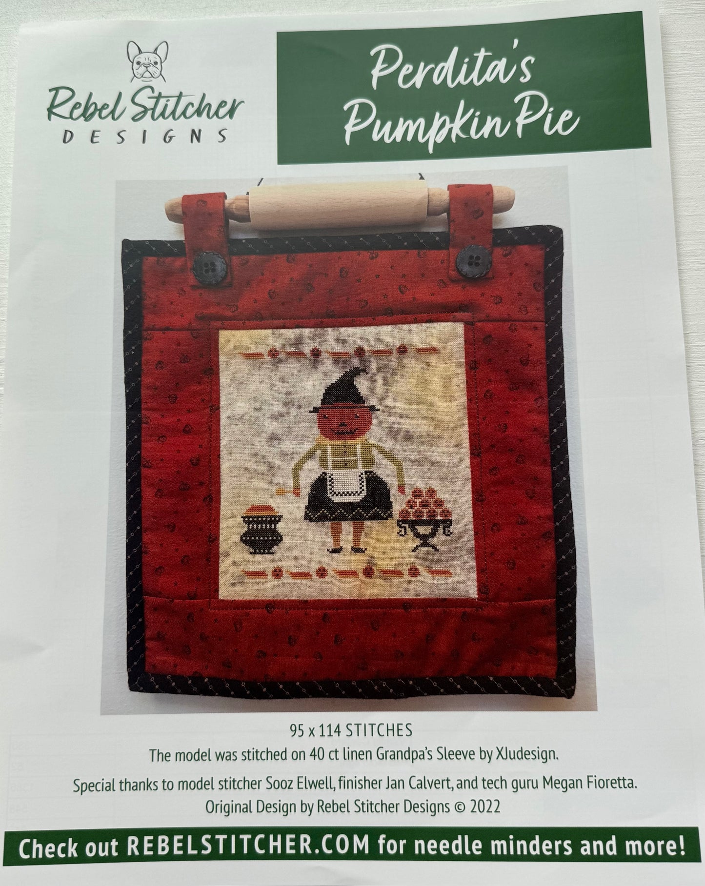 Perdita's Pumpkin Pie; Rebel Stitcher Designs