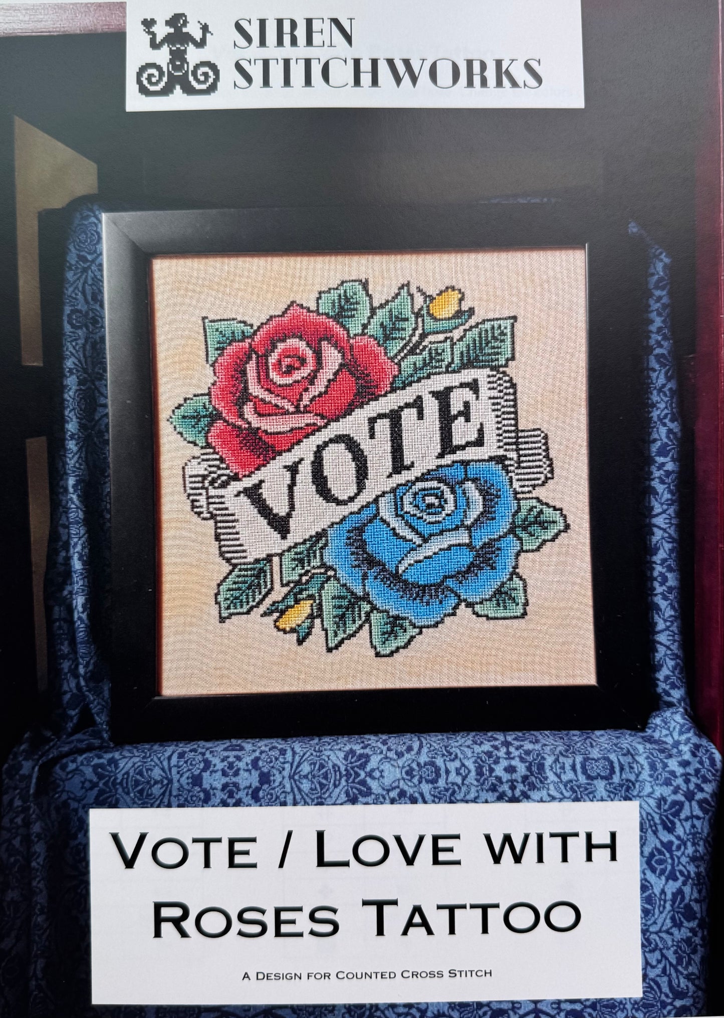 Vote/Love With Roses Tattoo; Siren Stitchworks