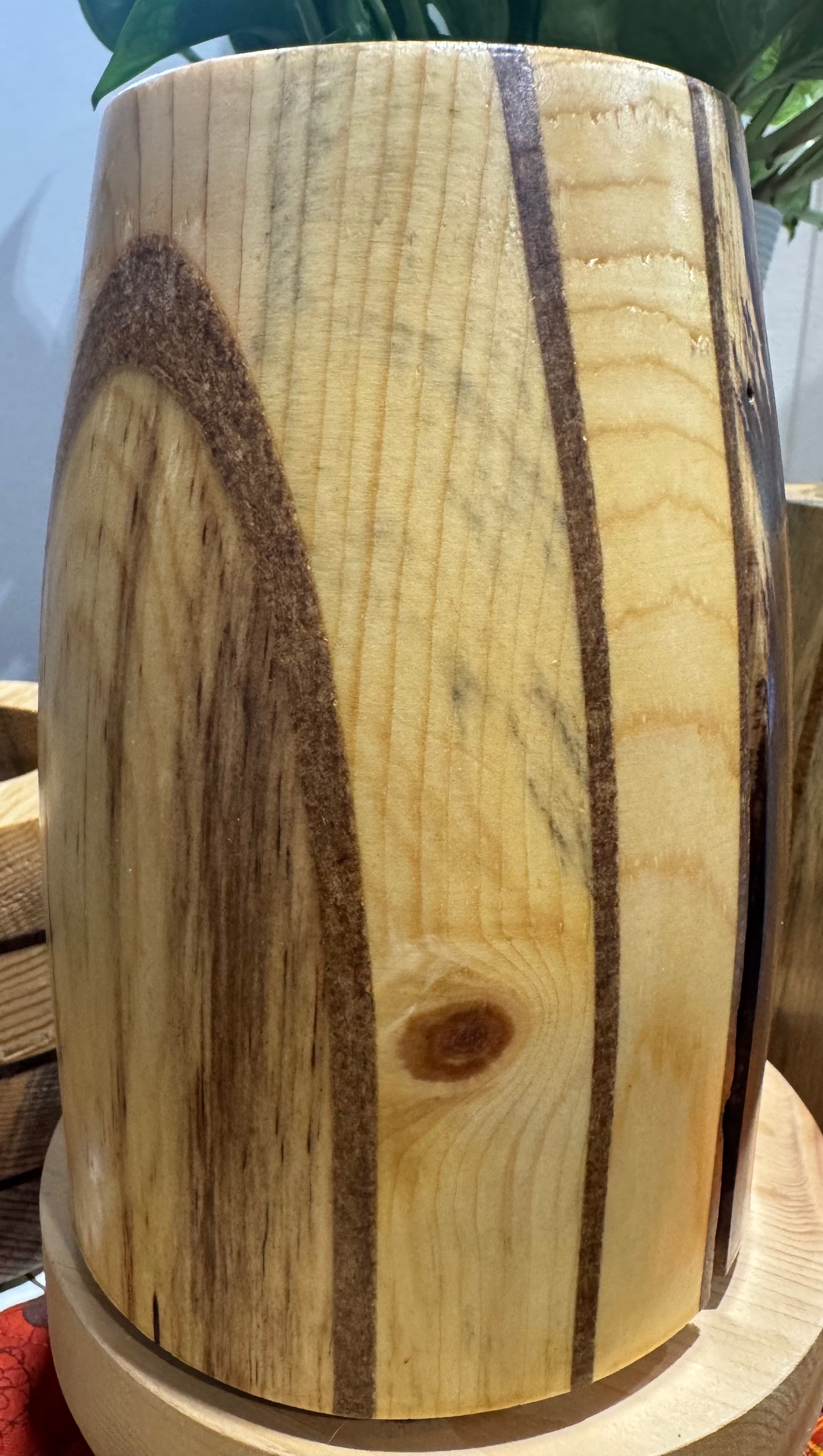 Handcrafted Wooden Catch All Vase #1