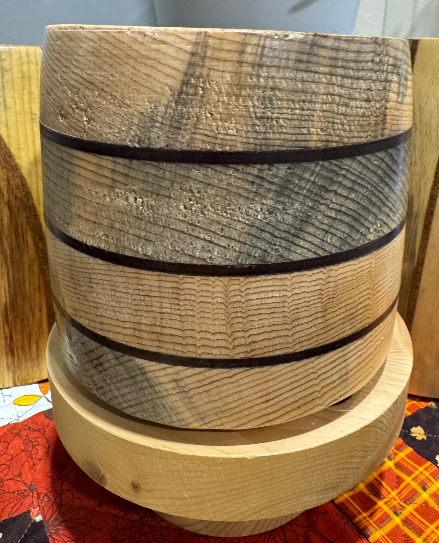 Handcrafted Wooden Catch All Vase #3