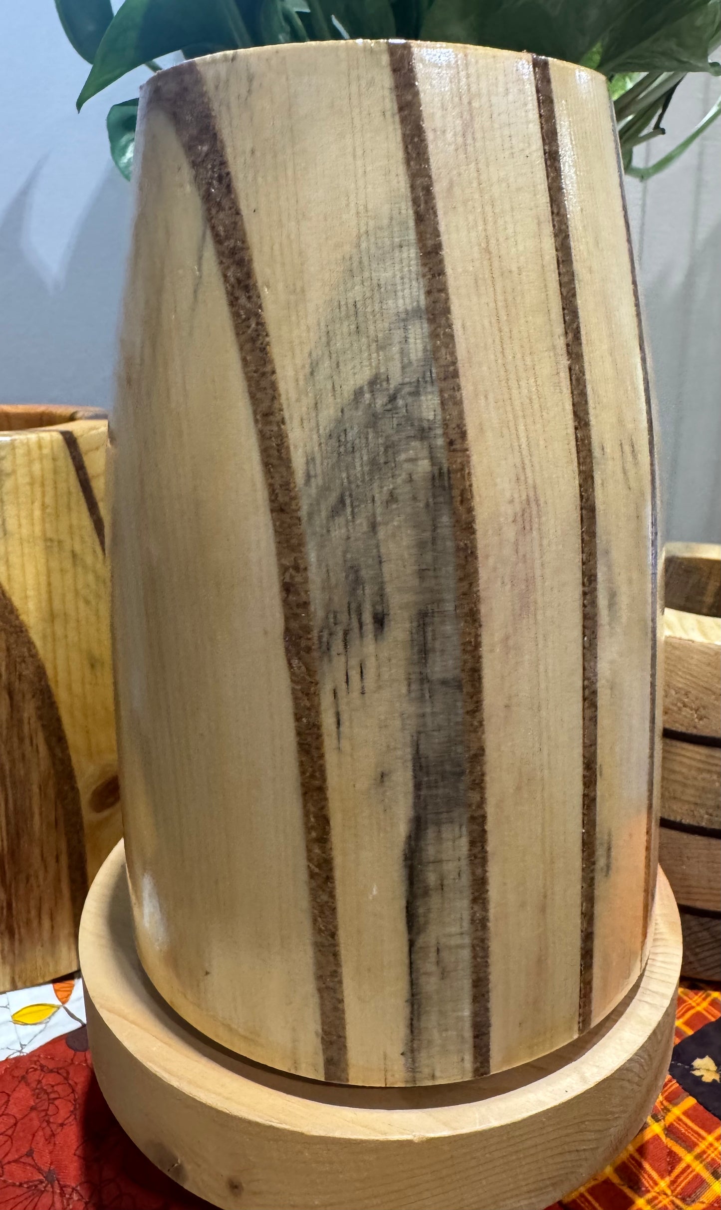 Handcrafted Wooden Catch All Vase #2