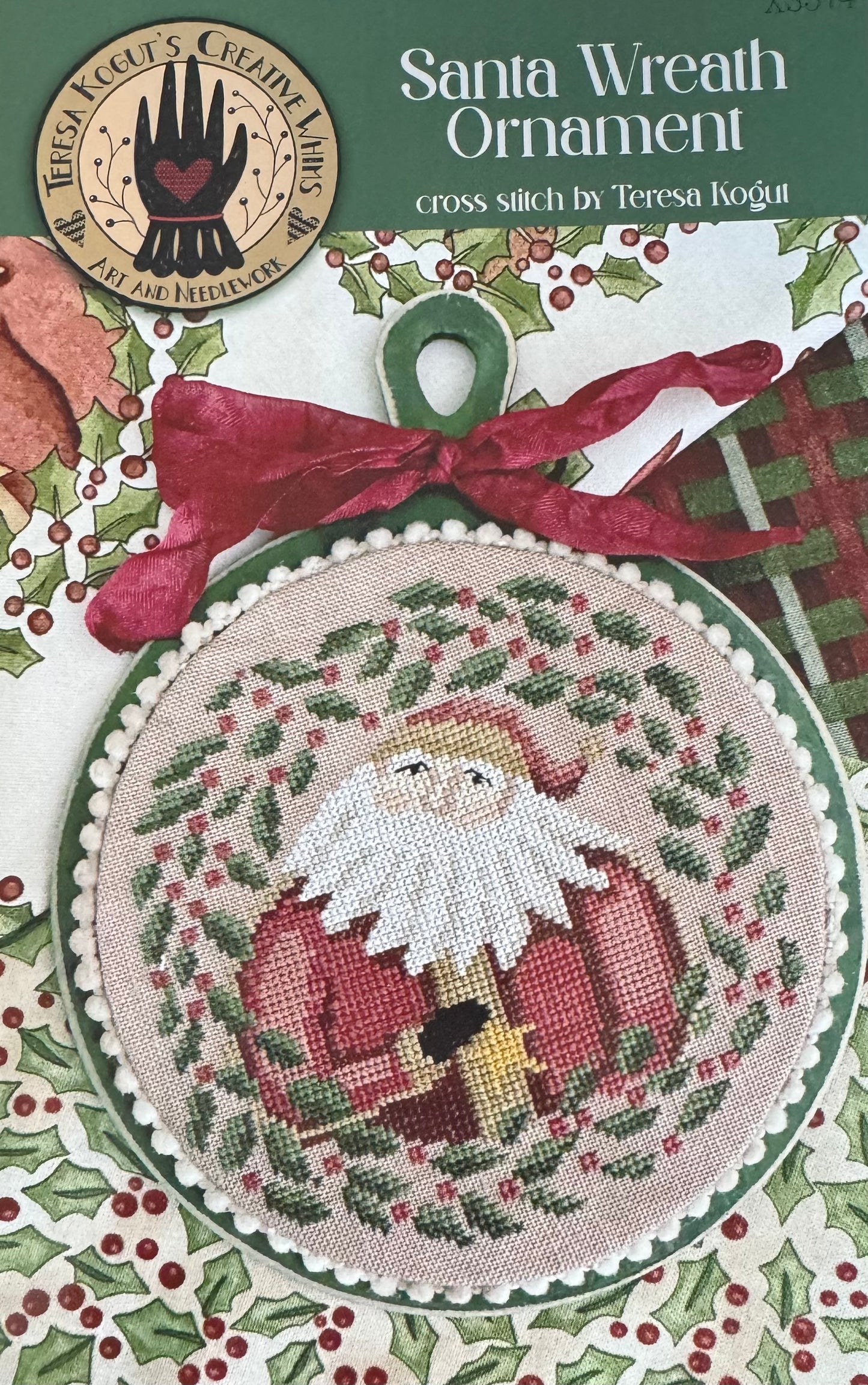 Santa Wreath Ornament