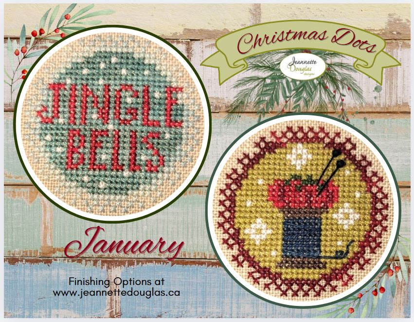 Christmas Dots - January; Jeannette Douglas Designs