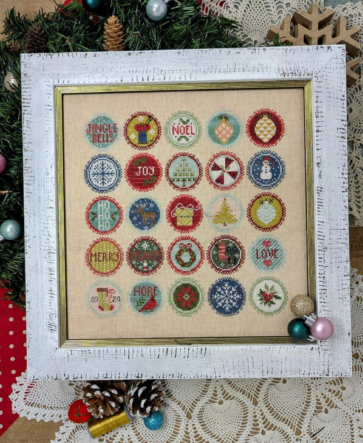 Christmas Dots - February; Jeannette Douglas Designs