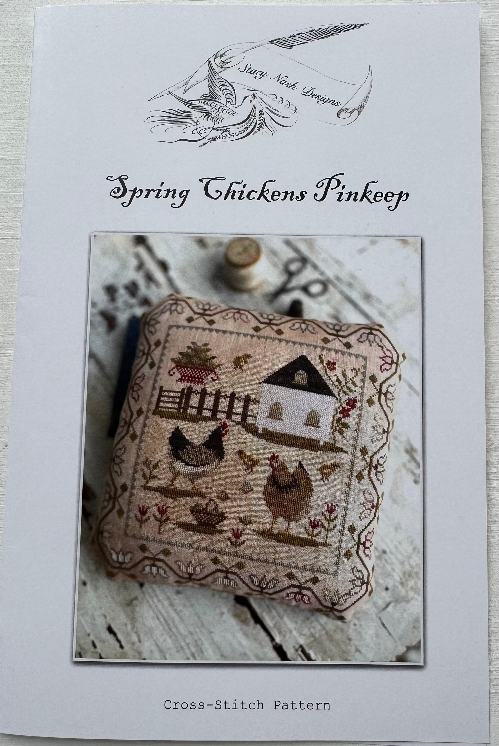 Spring Chicken Pinkeep Pattern Spring Chickens Pinkeep; Stacy Nash Designs – The Cross Stitch Emporium