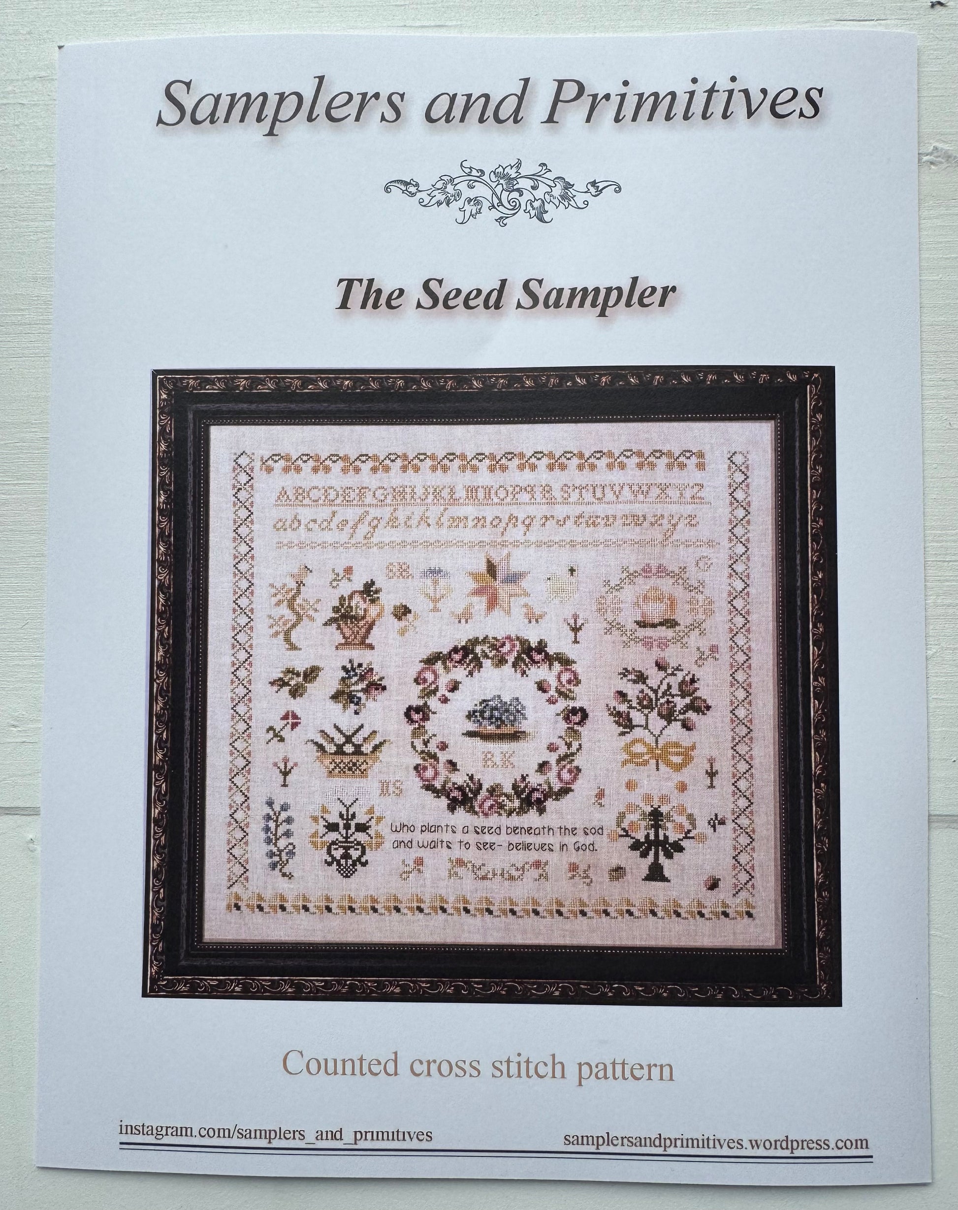 Sheen Sampler The Seed Sampler; Samplers and Primitives – The Cross Stitch Emporium