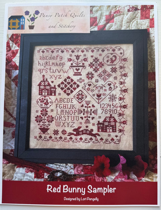 Red Bunny Sampler; Pansy Patch Quilts and Stitchery