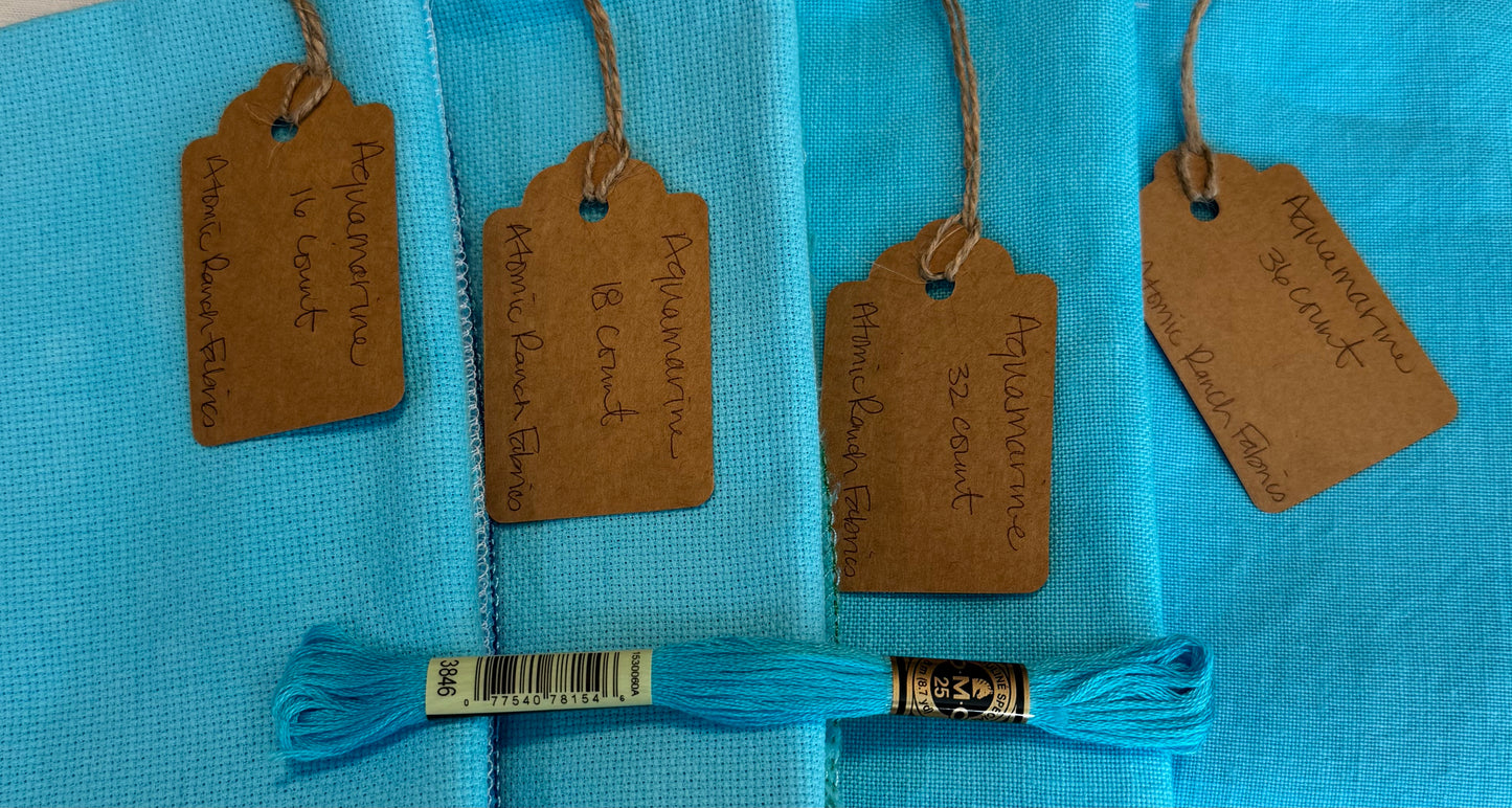 Aquamarine; Atomic Ranch Fabrics