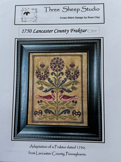 1750 Lancaster County Fraktur; Three Sheep Studio