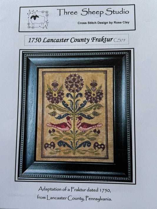 1750 Lancaster County Fraktur; Three Sheep Studio