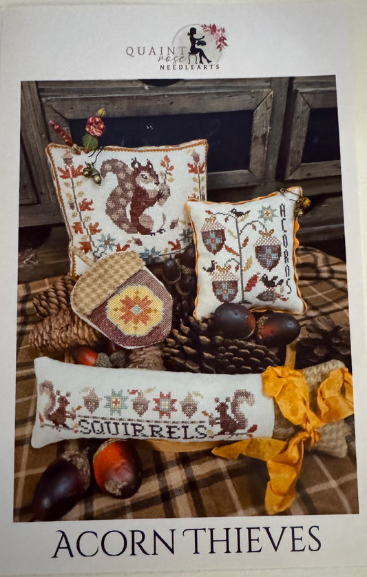 Acorn Thieves; Quaint Rose Needlearts