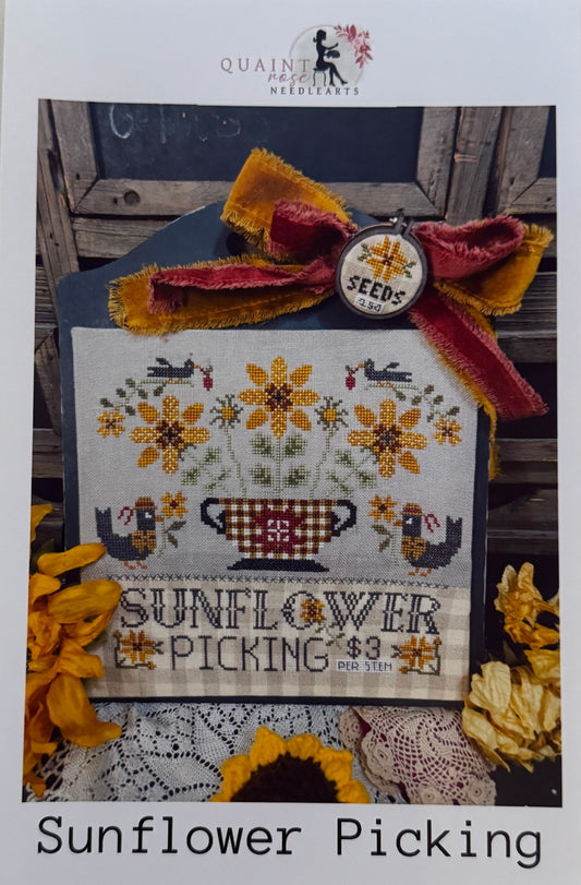 Sunflower Picking; Quaint Rose Needlearts