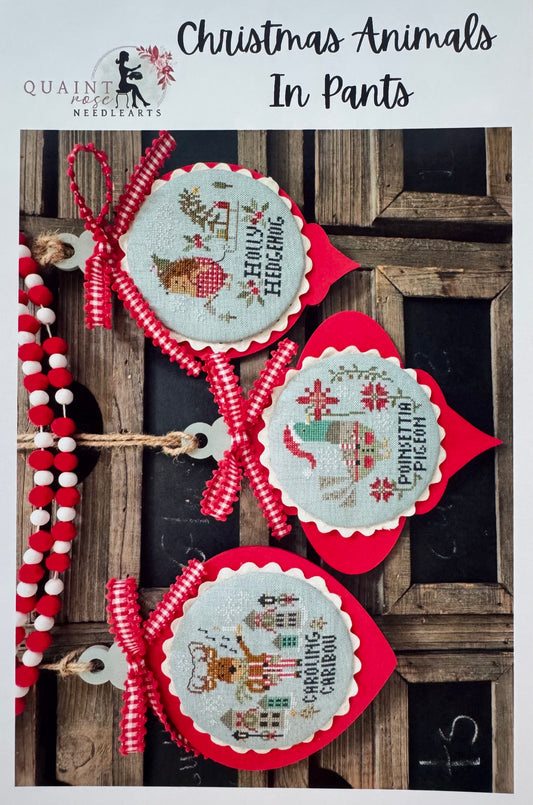 Christmas Animals In Pants; Quaint Rose Needlearts