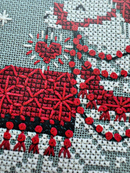 Snowflake Llama Ornament; Counting Puddles