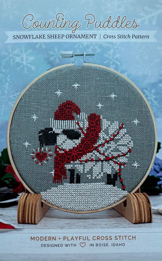 Snowflake Sheep Ornament; Counting Puddles