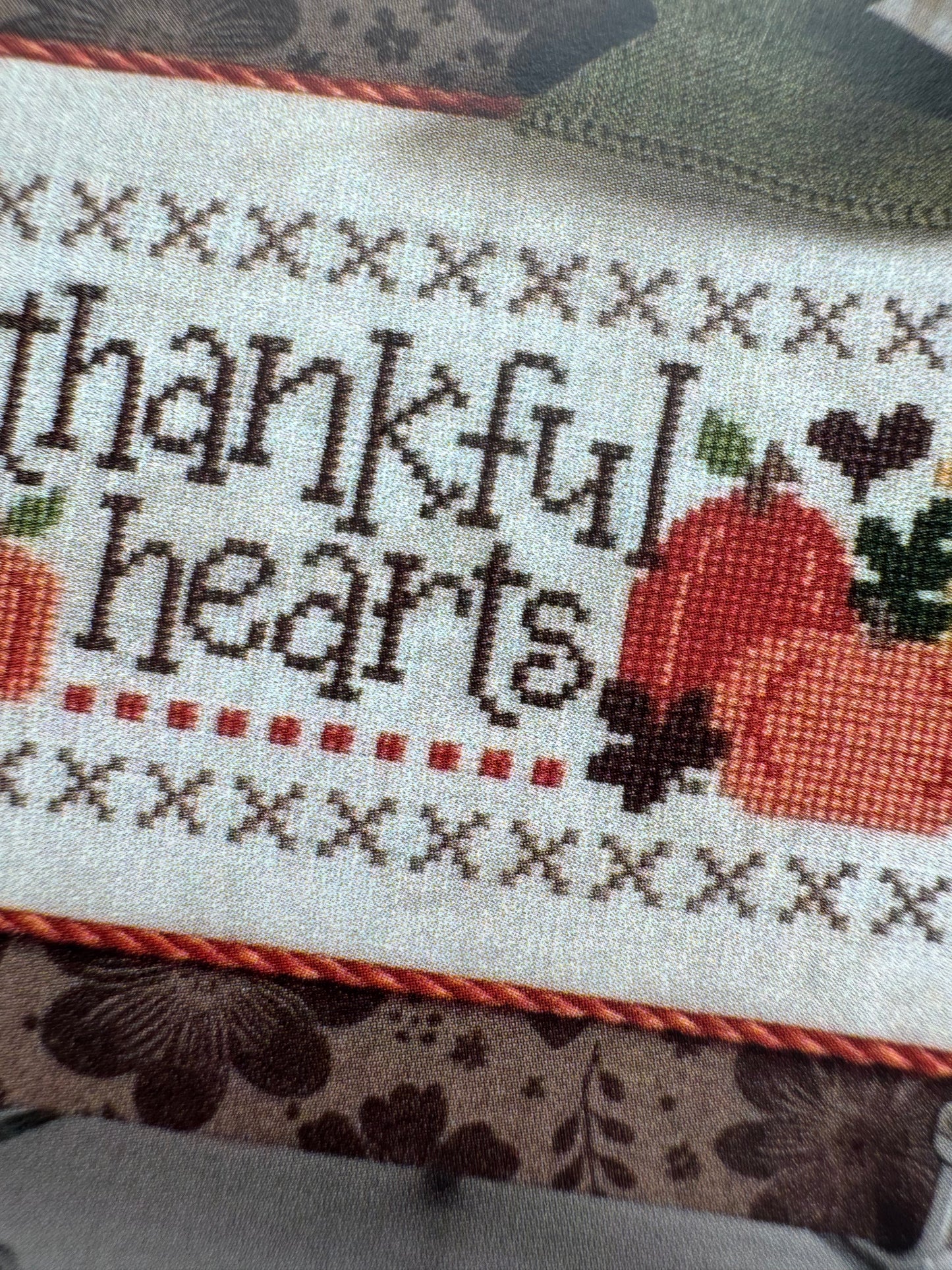 Thankful Hearts; Cherry Hill Stitchery