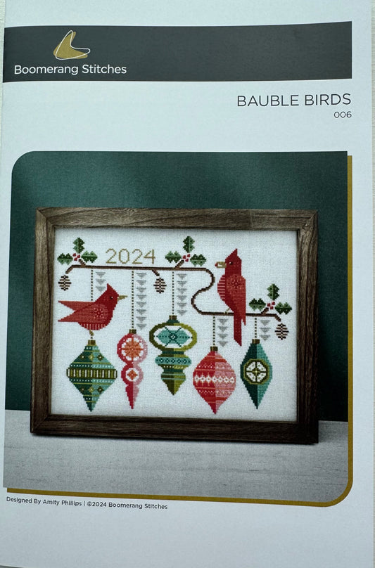 Bauble Birds; Boomerang Stitches