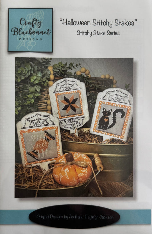 Halloween Stitchy Stakes; Crafty Bluebonnet Designs