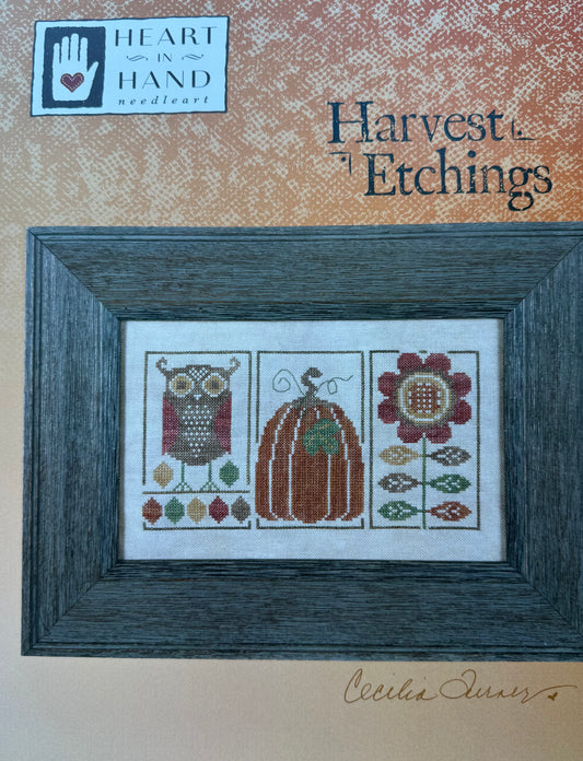 Harvest Etchings; Heart In Hand Needleart