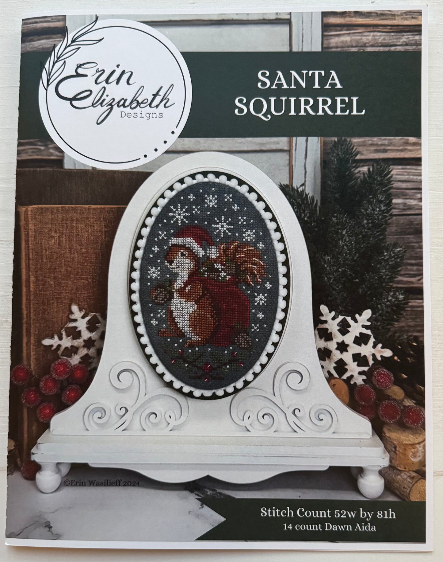 Santa Squirrel; Erin Elizabeth Designs