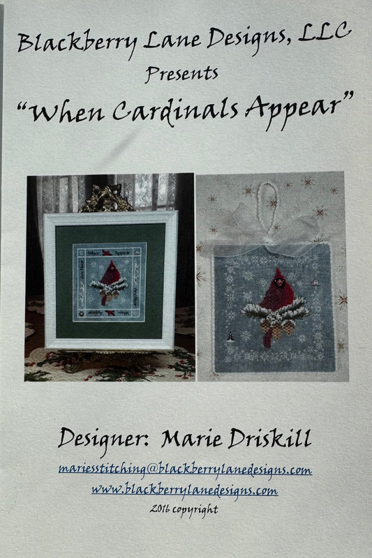 When Cardinals Appear; Blackberry Lane Designs