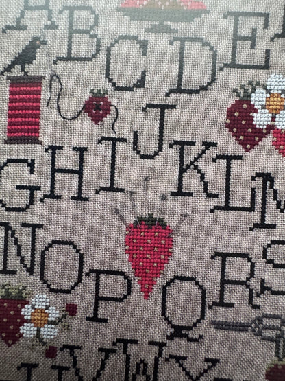 Strawberry Alphabet Sampler; PuntiniPuntini