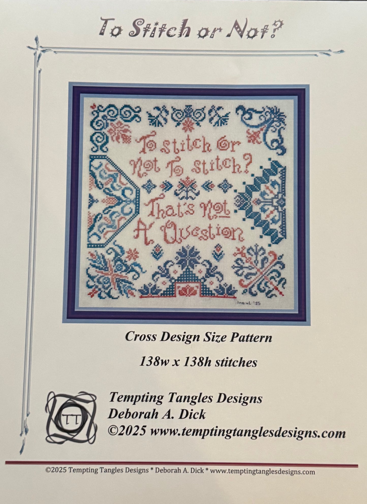 To Stitch or Not?; Tempting Tangles