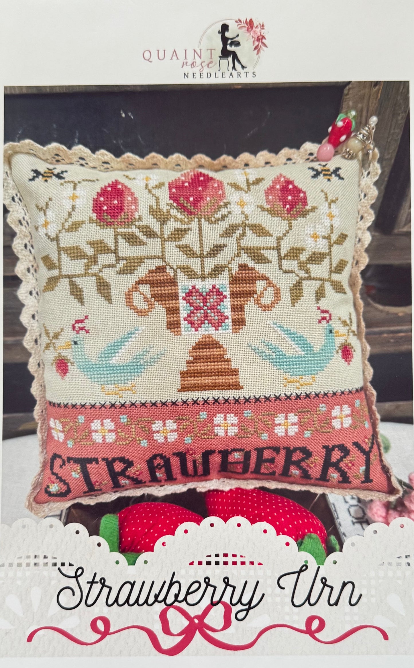 Strawberry Urn; Quaint Rose Needlearts