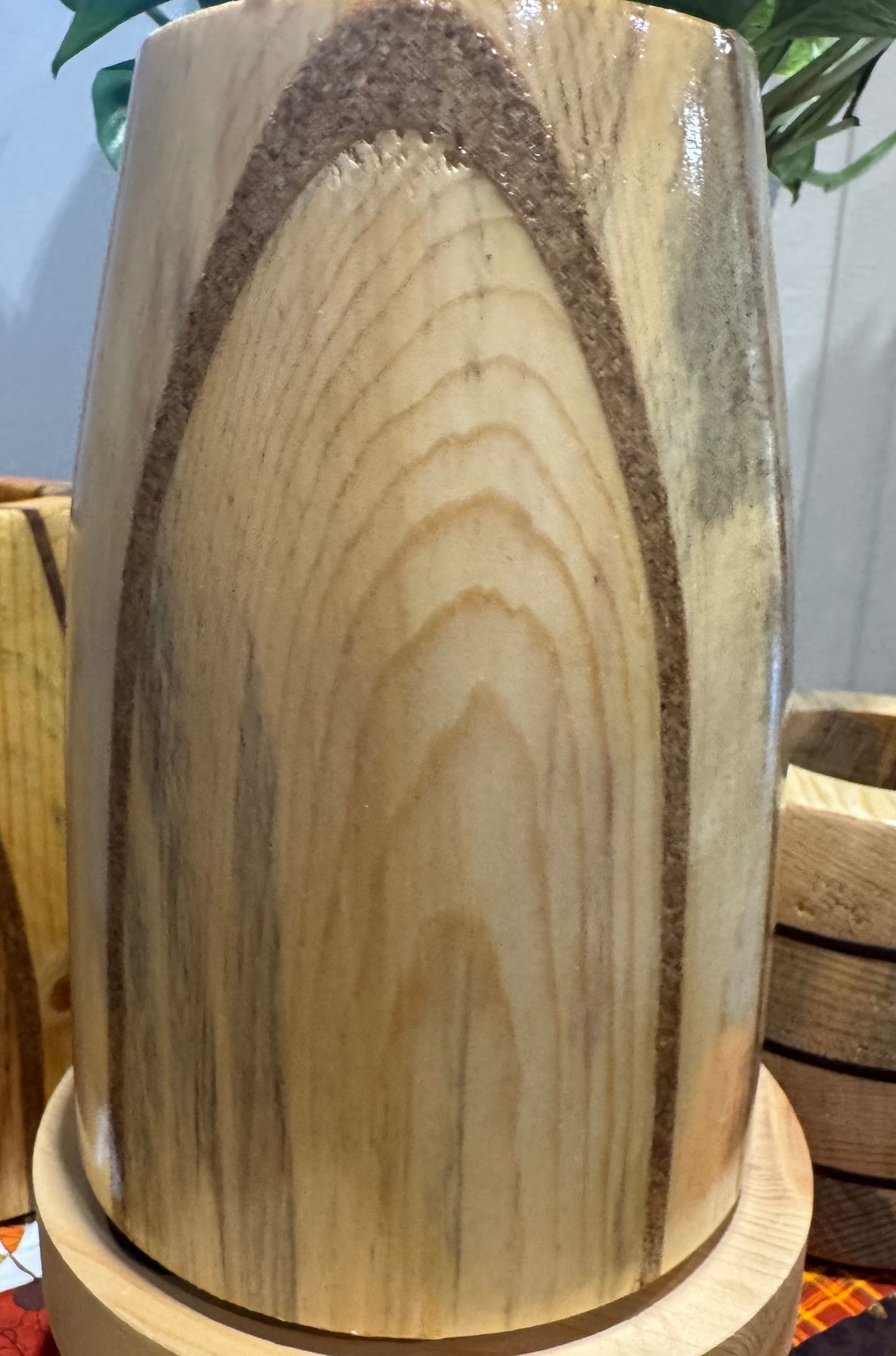 Handcrafted Wooden Catch All Vase #2