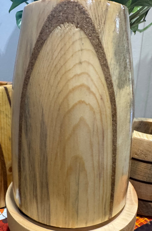 Handcrafted Wooden Catch All Vase #2