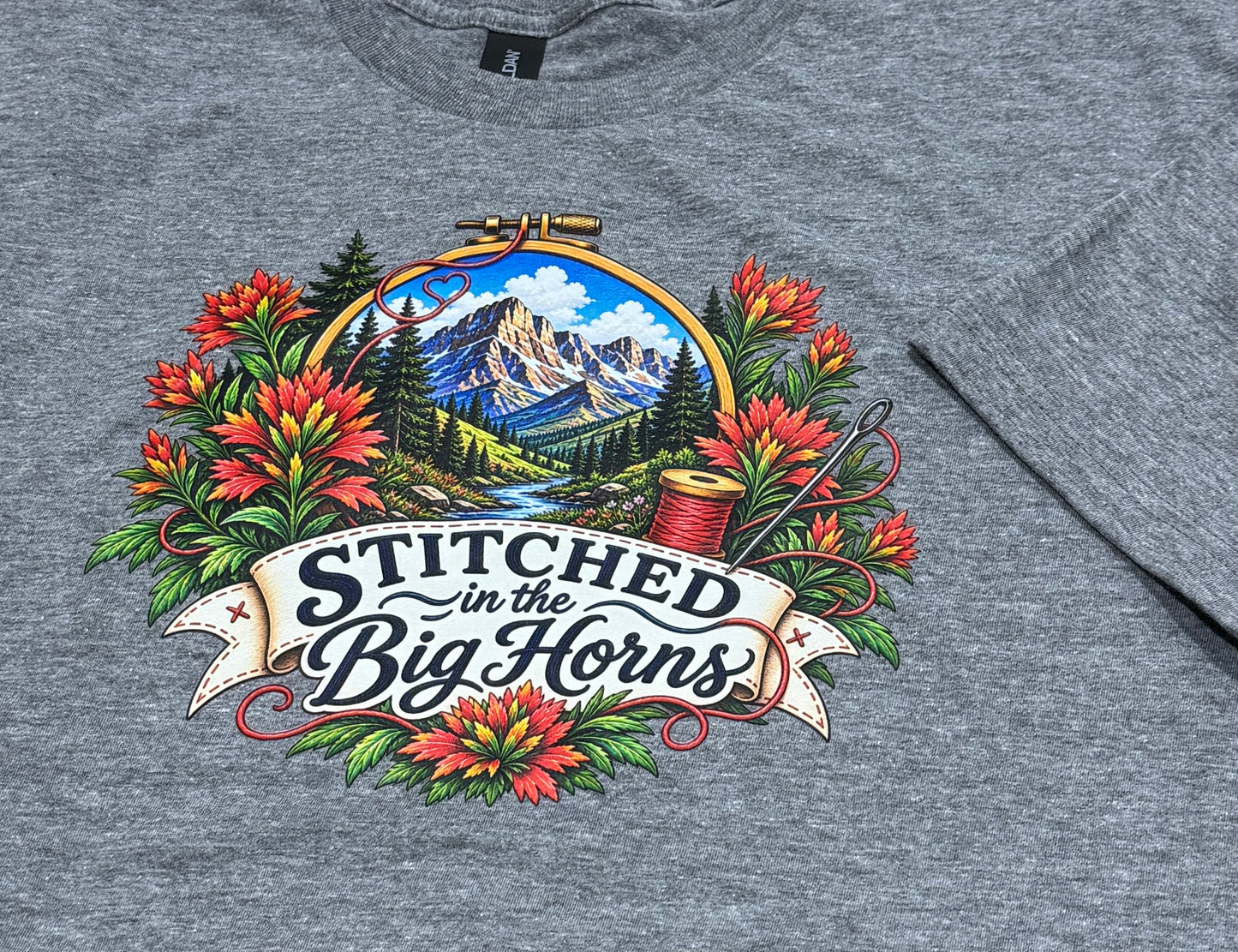 Stitched In the Big Horns T-Shirt