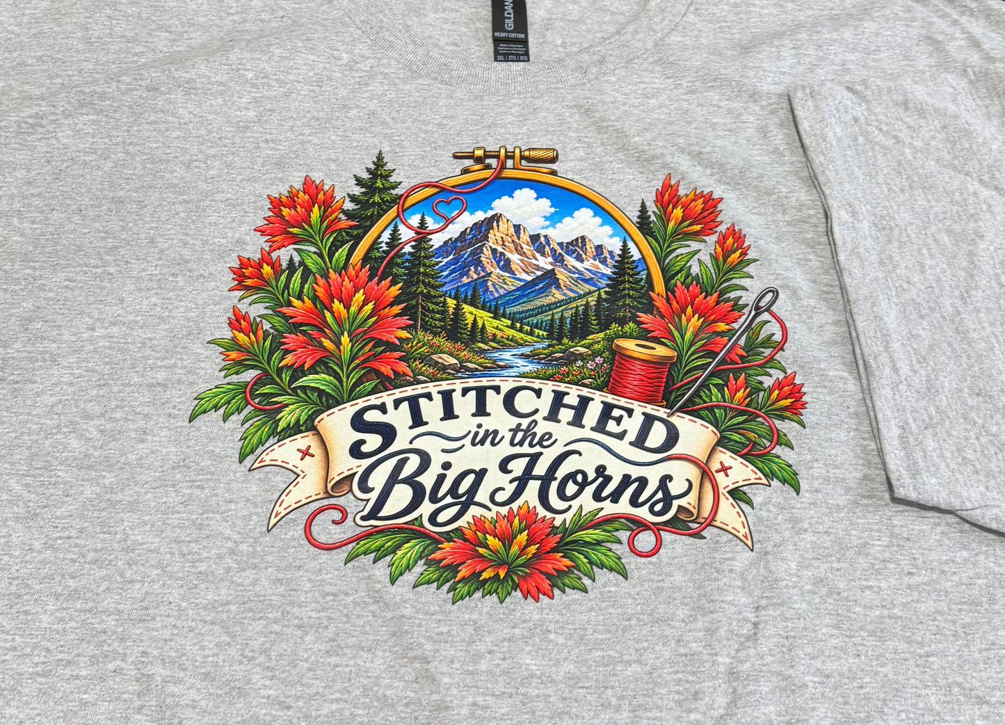 Stitched In the Big Horns T-Shirt