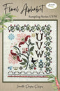 Floral Alphabet Sampling Series UVW; Jeannette Douglas Designs