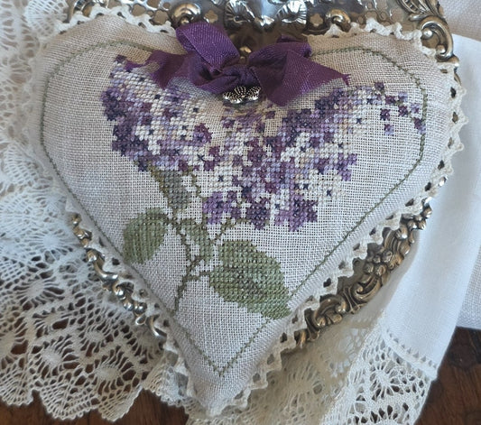 Lilac Heart Kit; Samplers Not Forgotten