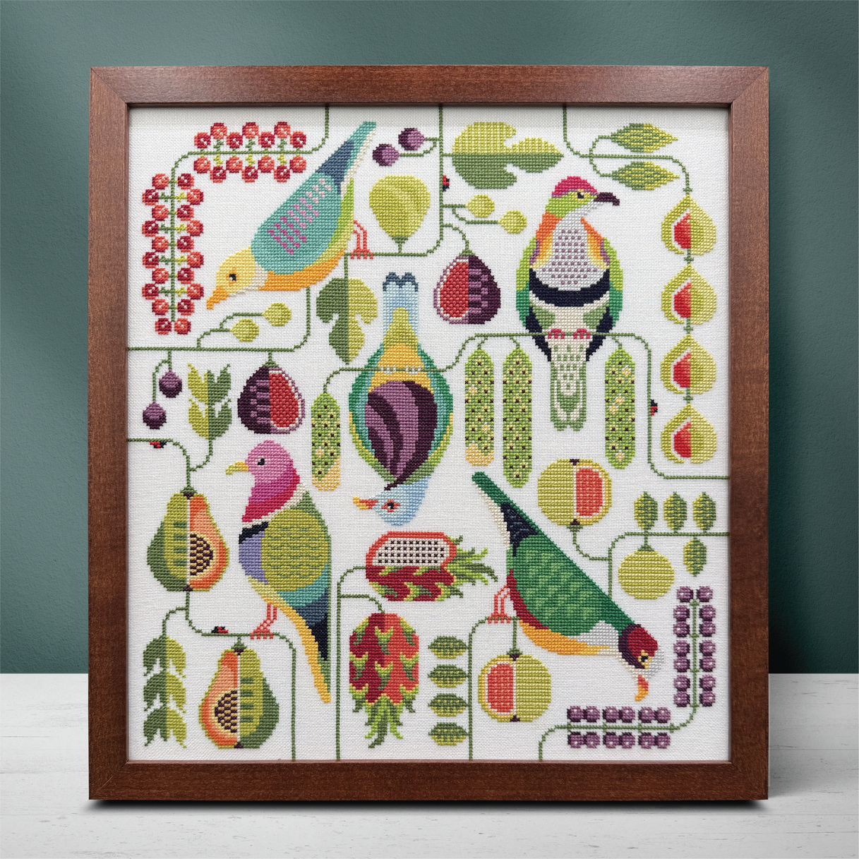 Fruit Dove Frenzy; Boomerang Stitches