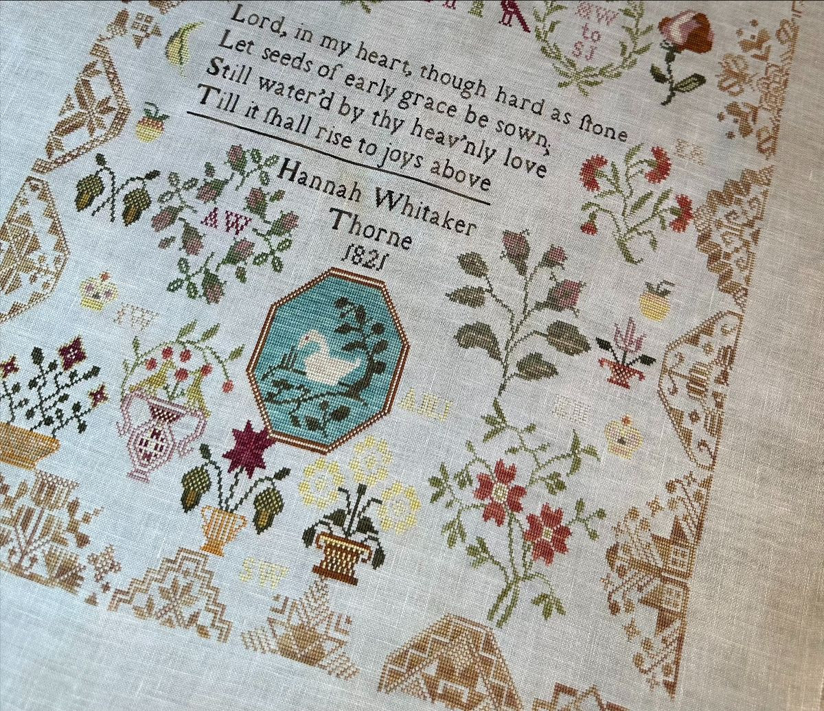 Hannah Whitaker, Thorne 1821; Cross Stitch Antiques