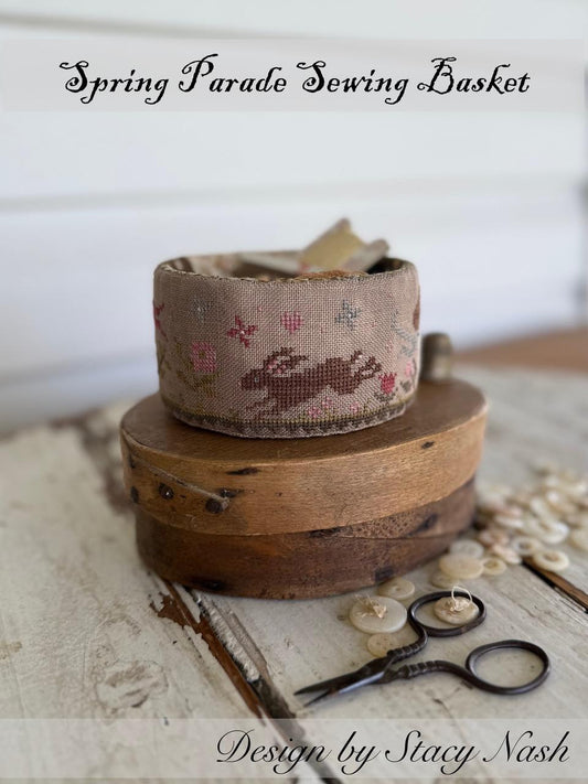 Spring Parade Sewing Basket; Stacy Nash